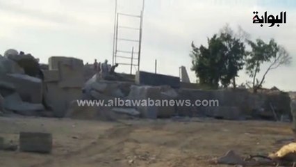 ونش المقاولين العرب يدمر قبة أثرية في أسوان