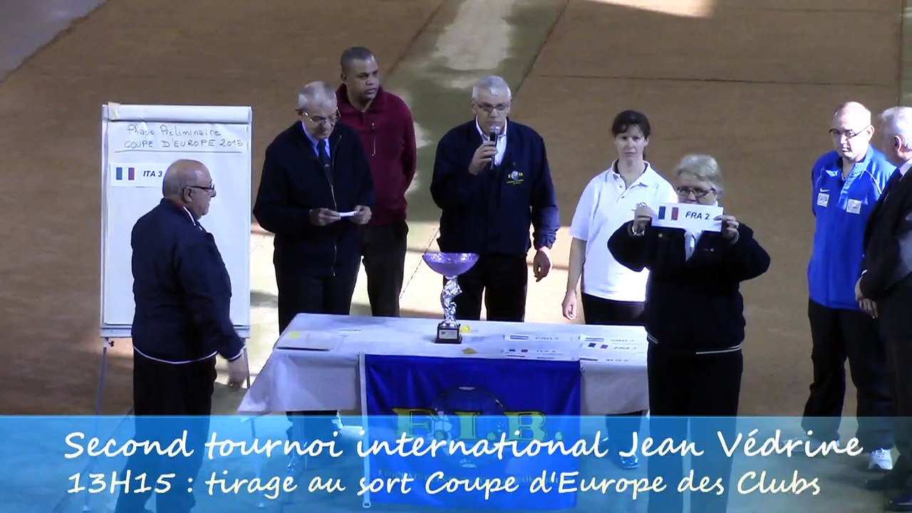 Tirage au sort Coupe d'Europe des Clubs, Sport Boules, FIB 2015