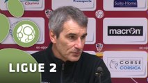 Conférence de presse AC Ajaccio - Stade Lavallois (0-0) : Olivier PANTALONI (ACAJ) - Denis ZANKO (LAVAL) - 2014/2015
