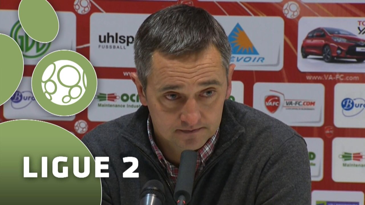 Conférence de presse Valenciennes FC - AJ Auxerre (1-2) : Bernard  CASONI (VAFC) - Jean-Luc VANNUCHI (AJA) - 2014/2015