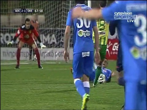 ΑΕΚ-Οθέλλος 2-2 69' Πέναλτι και Γκολ Κμαλάτζε