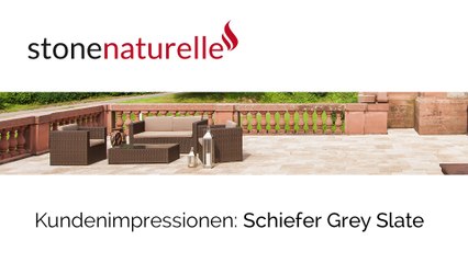 Naturstein Schiefer Grey Slate im Wohnraum - stonenaturelle AG