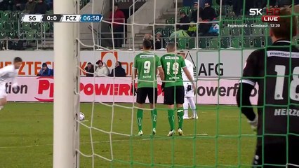 Franck Etoundi 0:1 | St.Gallen - FC Zurich 07.02.2015 HD