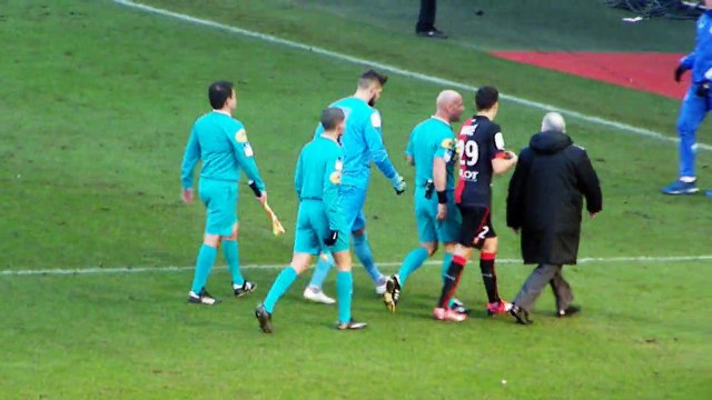 07/02/15 : SRFC-OM : retour aux vestiaires à la mi-temps