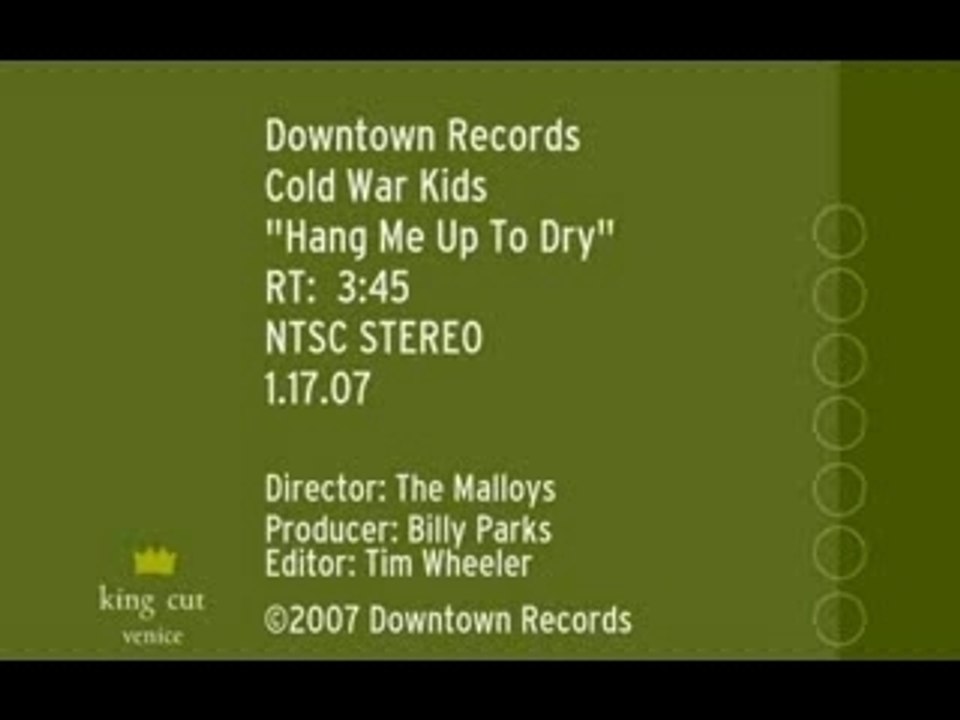 Cold War Kids "Hang Me Up to Dry"