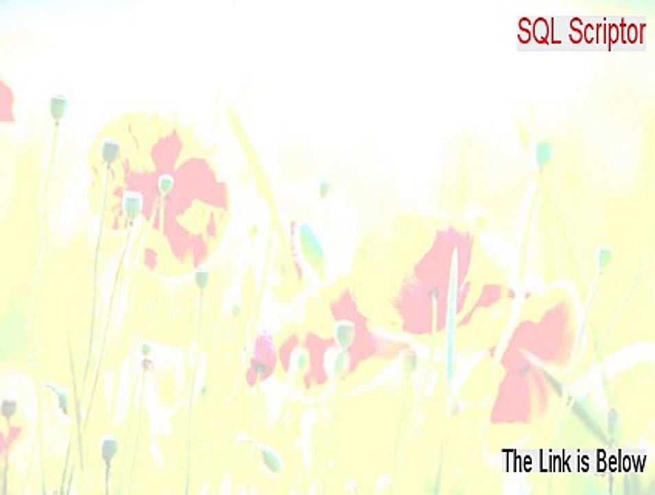SQL Scriptor Crack [SQL Scriptorsql scripter]