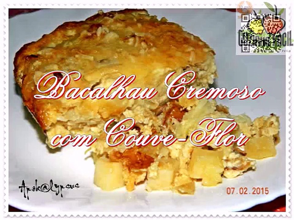 Bacalhau Cremoso com Couve Flor