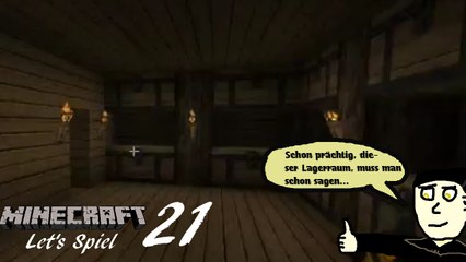 Minecraft "Let's Spiel" (Let's Play) 21: Der Lagerraum ist fertig!