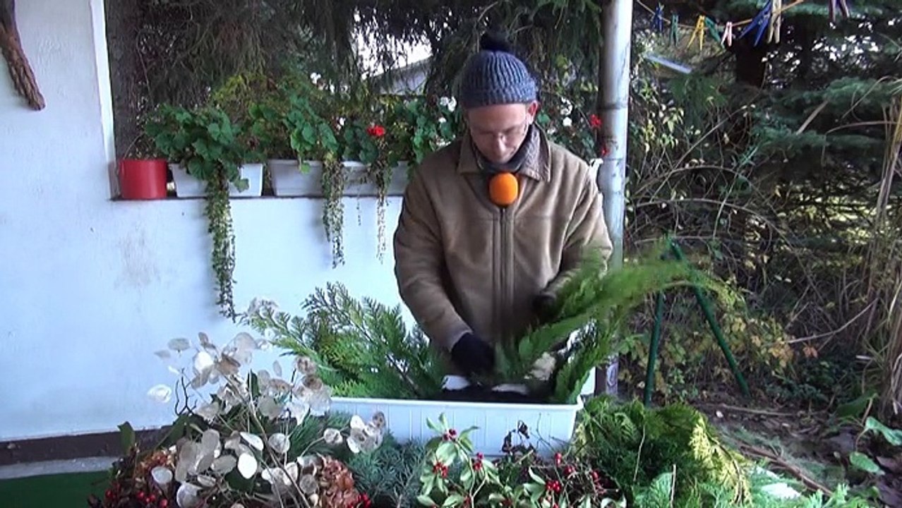 Winterschmuck für blumenkästen