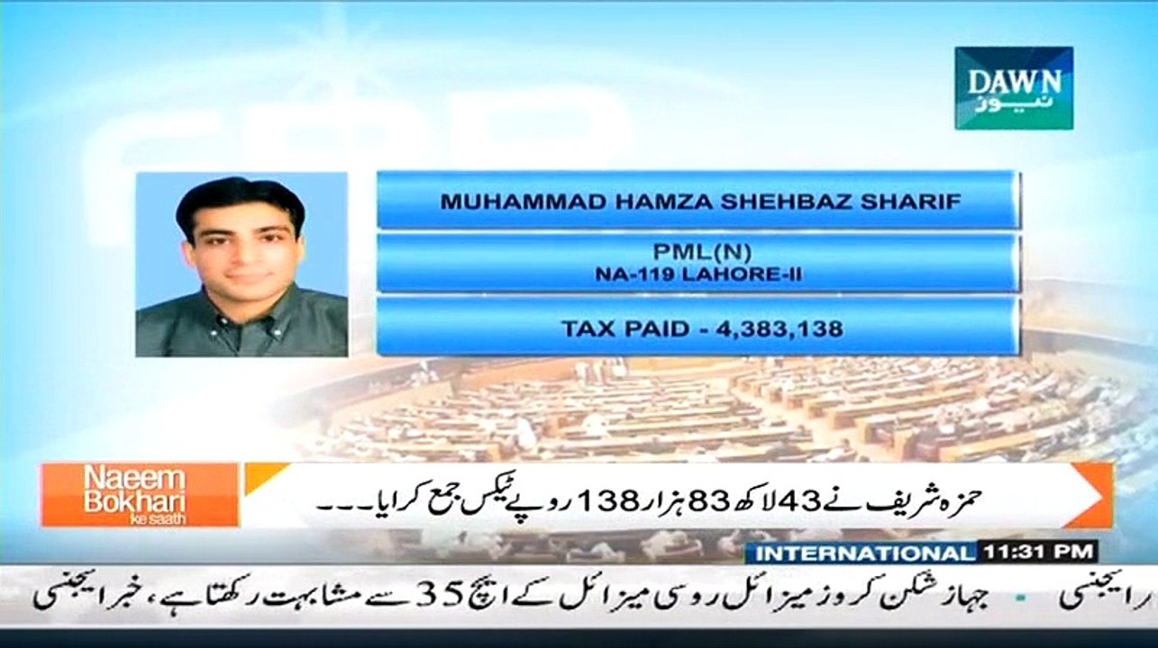 Nawaz Sharif & Hamza Shabhaz Paid Tax Less Than Me -- Naeem Bokhari