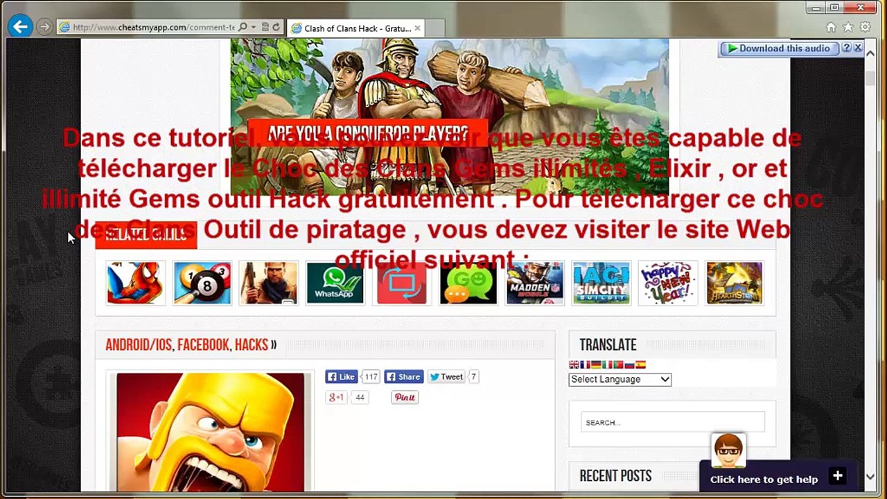 [FR] Comment Avoir Clash Of Clans Gemmes Illimité [Android,iOS,iPad,iPod]