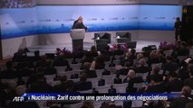 Nucléaire: Zarif contre une prolongation des négociations