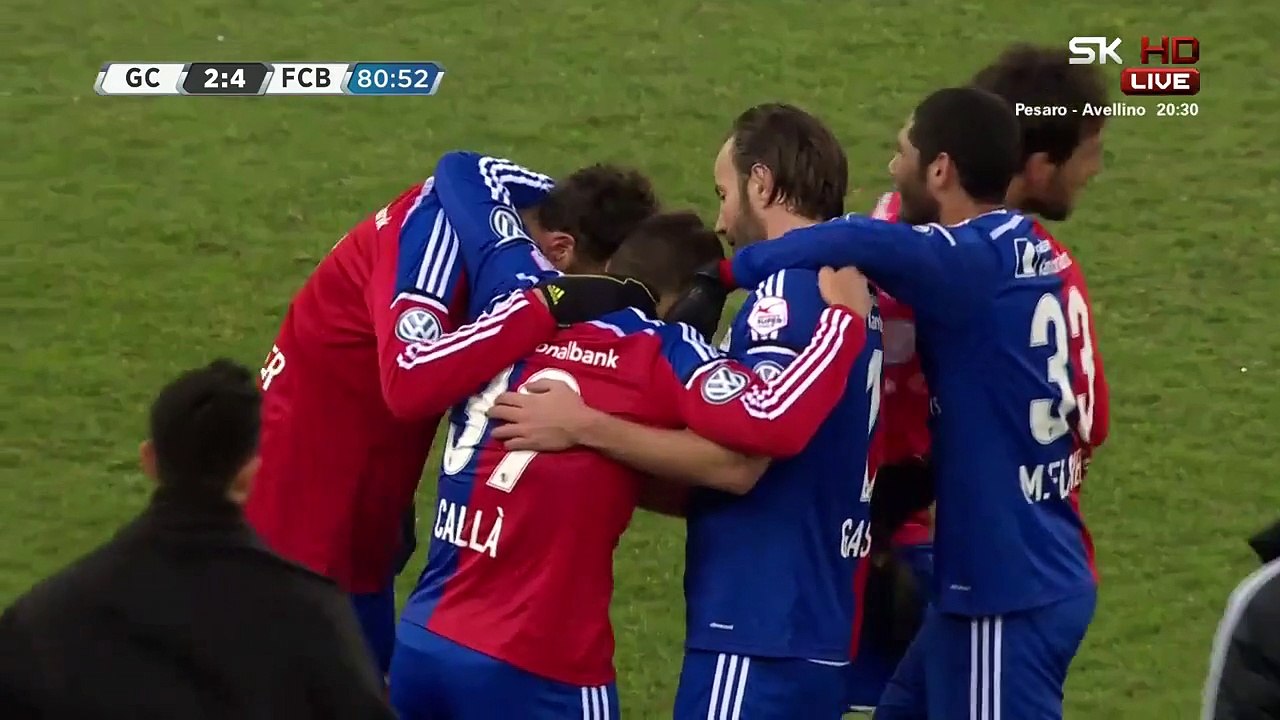Davide Calla 2:4 | Grasshoppers - Basel 08.02.2015 HD