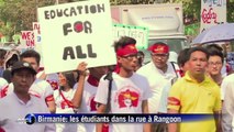Birmanie: les étudiants dans la rue à Rangoon