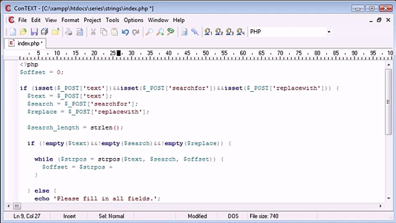 54 - Creating a Find and Replace Application Part 3