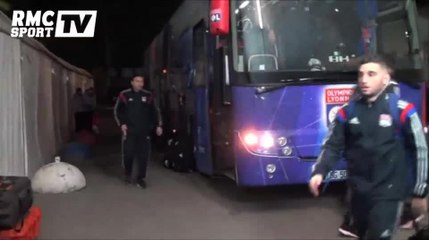 Football / Arrivée du bus des Lyonnais - 08/02