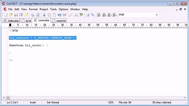 93 - Creating a File Based Unique Hit Counter Part 1_‏