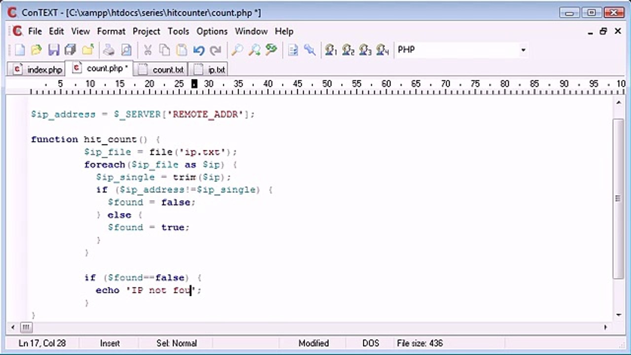 94 - Creating a File Based Unique Hit Counter Part 2_‏