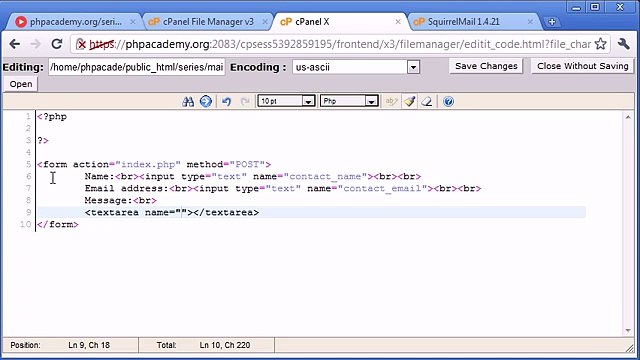 100 - Creating a Simple Contact Form Part 1