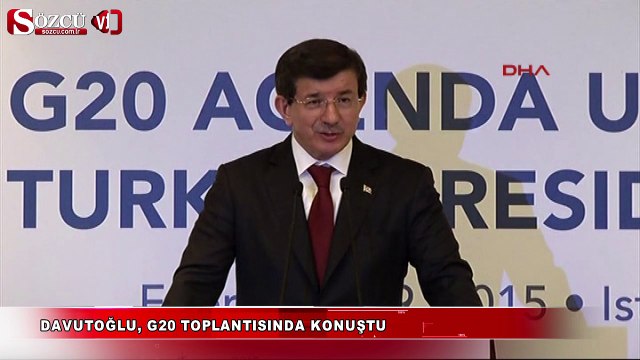 Davutoğlu G20 toplantısında konuştu