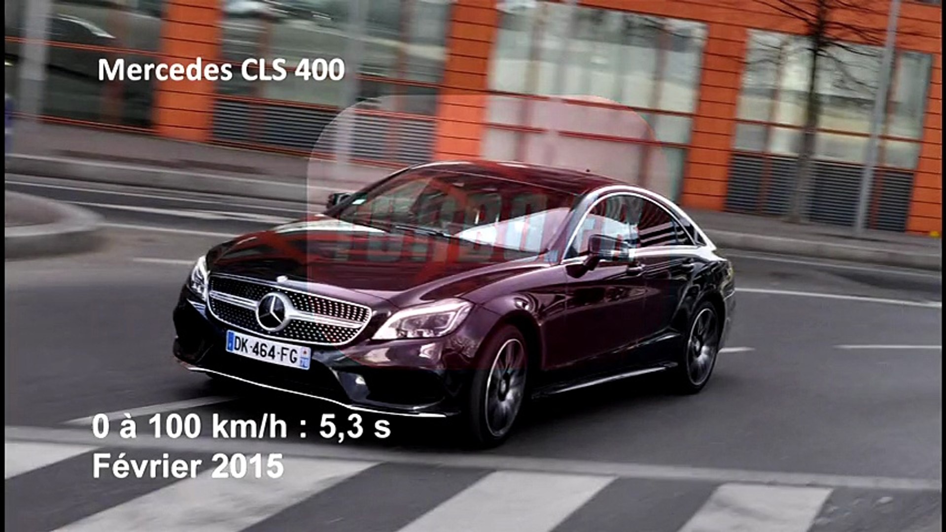 Vidéo : le 0 à 100 km/h à bord du Mercedes CLS 400 - Vidéo Dailymotion