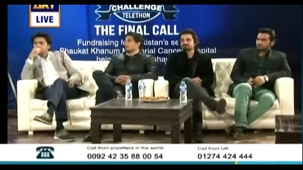 1 Billion Challenge Telethon- Imran Khan, Mubashir Luqman, Ali Zafar, Fawad Khan - 8 Feb 2015