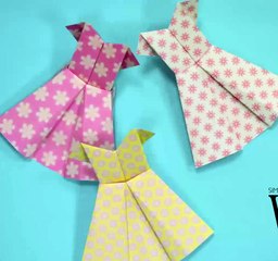 How to make an origami dress   craft tutorial