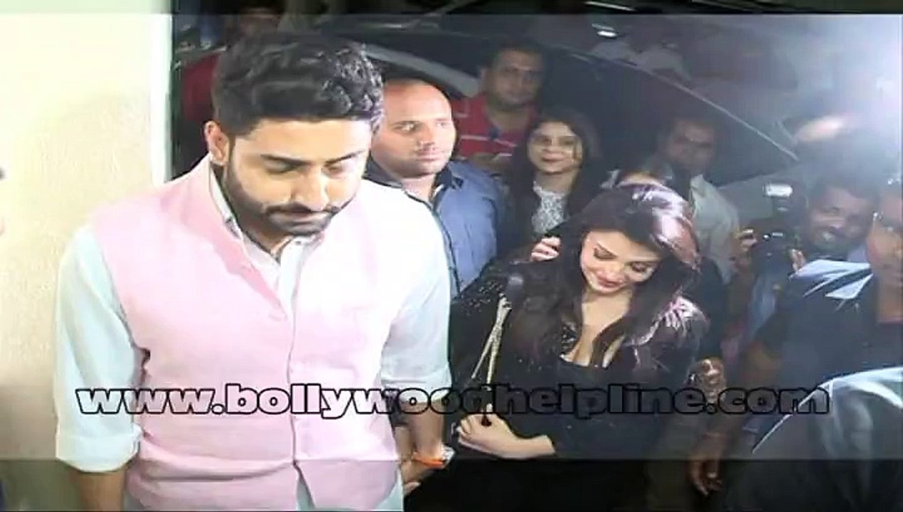 Abhishek & Aishwarya Rai Bachchan At Screening Of FIlm Shamitabh