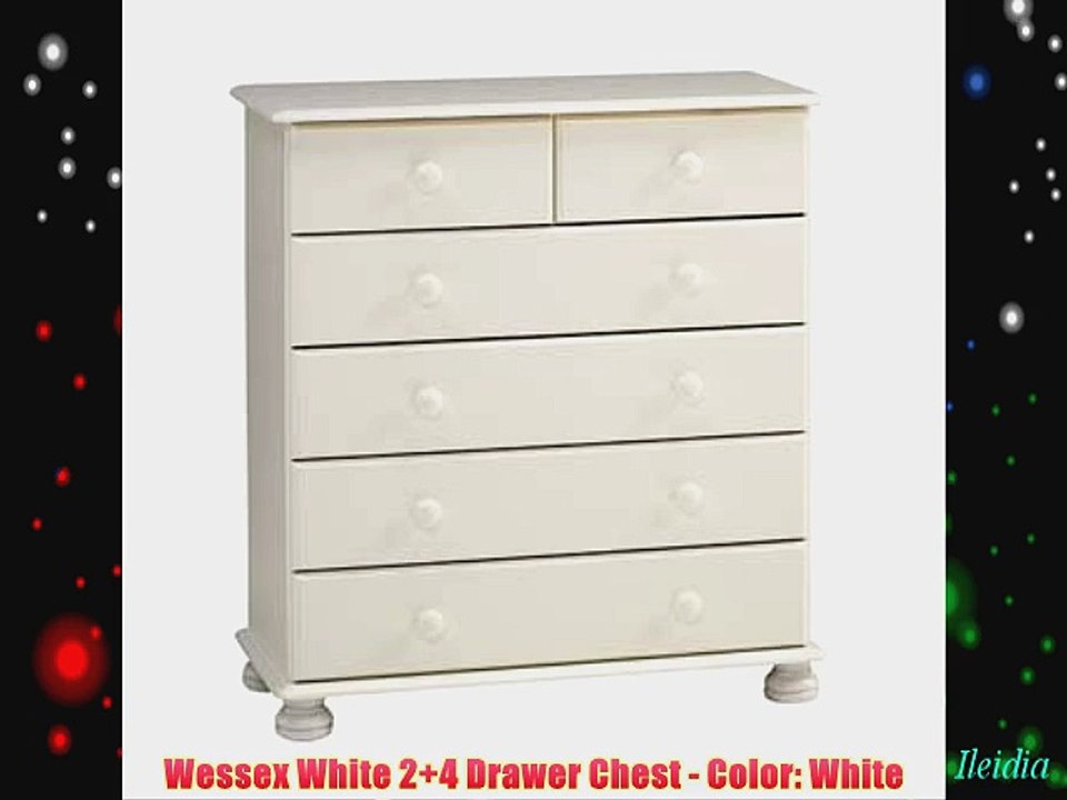 Wessex White 2 4 Drawer Chest - Color: White