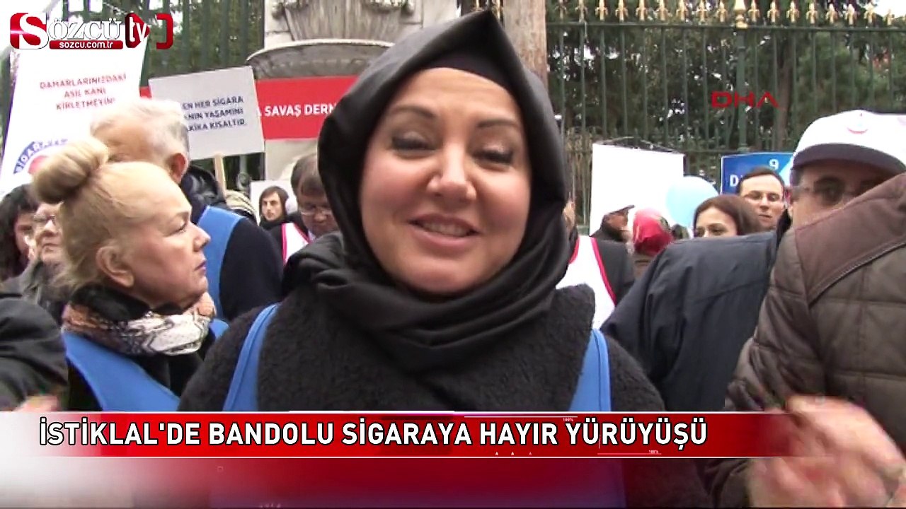 İstiklal'de sigaraya hayır yürüyüşü düzenlendi