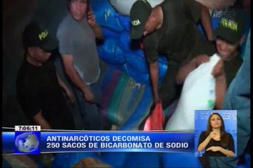 Decomisan 250 sacos de bicarbonato de sodio