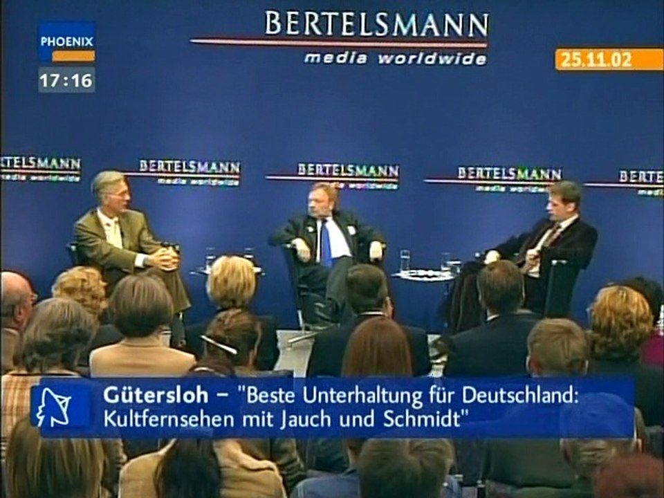Harald Schmidt & Günther Jauch über "Kultfernsehen" in Phoenix - Die Diskussion (2002)