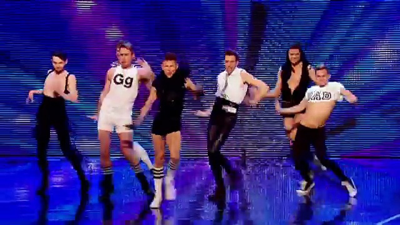 Glambassadors high kicking dancing Week 5 Auditions Britains Got Talent 2013