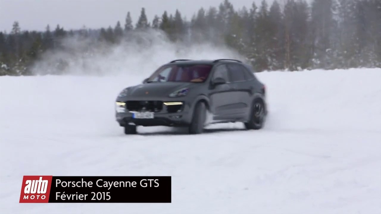 Porsche Cayenne GTS 2015 : essai vidéo sur la neige avec auto-moto.com
