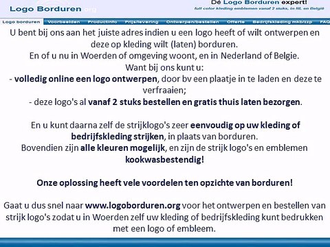 Logo op kleding borduren in Woerden