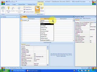 Microsoft Power Access 2007 in Urdu Lesson 03