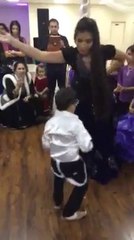 Beautiful Girl Dancing with little kid
