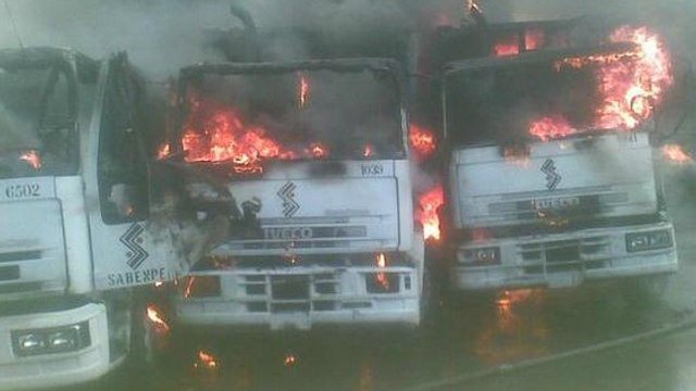 Carlos Ocariz califica de acto criminal quema de camiones de basura