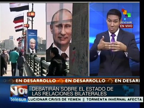 Putin visita El Cairo para fortalecer relaciones entre Rusia y Egipto