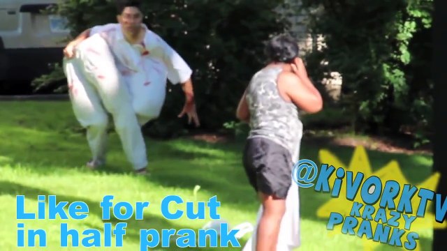 CUT IN HALF PRANK IN THE HOOD! - Public Pranks - Funny Videos 2015