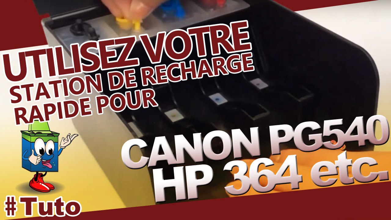 Comment utiliser les station de recharge rapide Encros ! CANON PG540 HP364 et plus...