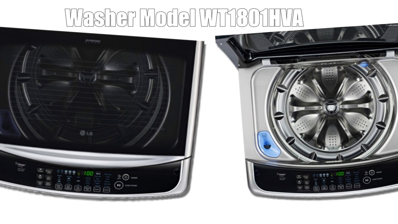 LG PAIR SPECIAL-Mega Capacity High Eff. Top Load Laundry System Graphite Steel WT1801HVA_DLEY1701V