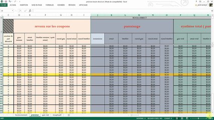 BOOM DIRECT fichier prévision gains