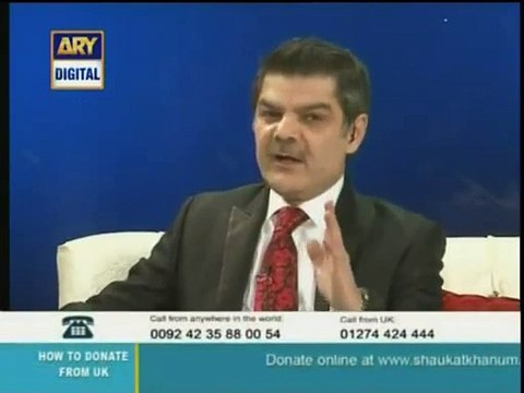 Mubasher Luqman and ARY Digital donates for Shaukat Khanum Hospital Peshawar