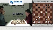 2015 GRENKE Chess Classic - Tiebreak Game 5 - Magnus Carlsen vs Arkadij Naidistch