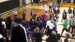 Massive Brawl during basketball game : Players VS Fans