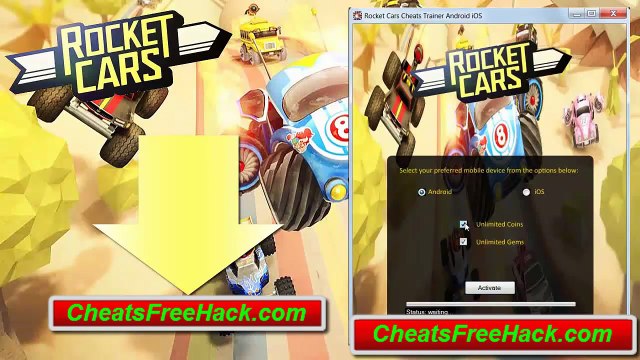 Rocket Cars Hack Coins Gems Hack Tool Free Download 2015