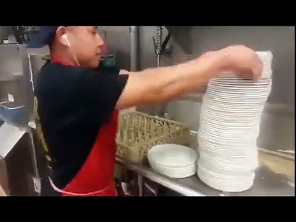 The Master of Stacking a Dishwasher.