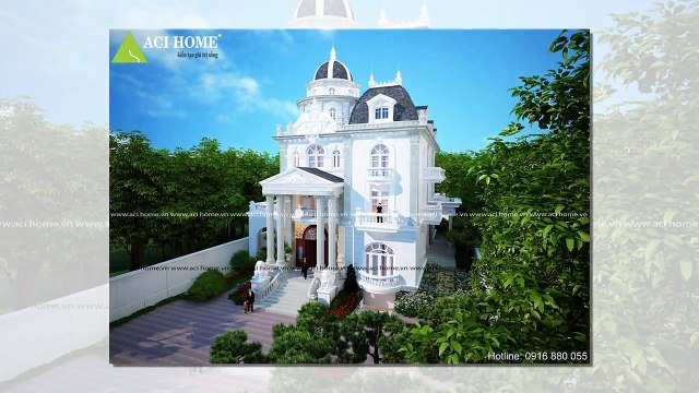 Biệt thự lâu đài 3 tầng phong cách Pháp - ACIHOME.VN