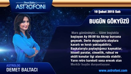 KOVA burcu günlük yorumu, bugün (10 Şubat 2015)